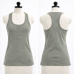 Vintage Parasuco Ribbed Racerback Tank Top Y2K Stretch Cotton Size S M L XL